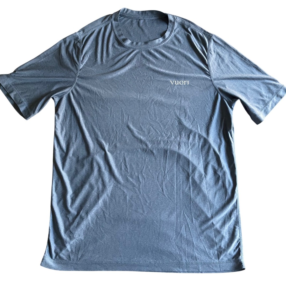 Vuori Tradewind Performance T-Shirt Mens S Blue V189 Activewear Workout Top
